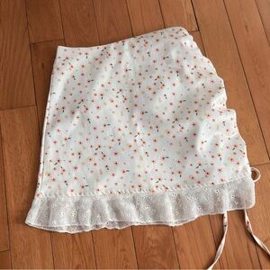 Cottagecore Skirt with Ruched Side Tie ✿